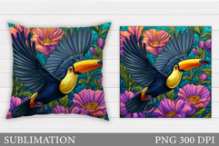 Toucan Sublimation. Toucan Pillow Sublimation Product Image 1