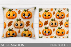 Cute Pumpkin Pillow Design. Cute Pumpkin Sublimation Product Image 1
