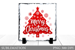 Merry Christmas Slate Design. Christmas Slate Sublimation Product Image 1