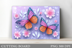 Butterflies Cutting Board Design. Butterflies Sublimation Product Image 1