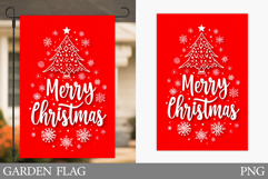 Christmas Tree Garden Flag. Merry Christmas Garden Flag Product Image 1