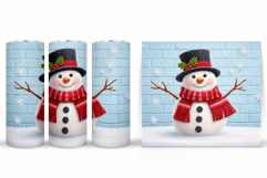 Cute Snowman Tumbler. Winter Tumbler Sublimation Product Image 2