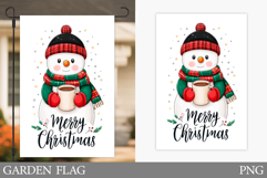 Cute Snowman Garden Flag. Christmas Garden Flag Design Product Image 1