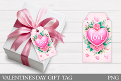 Love Gift Tag Printable. Valentines Gift Tag Design Product Image 1