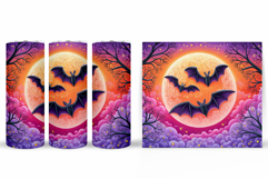 Halloween Bat Tumbler Design. Bat Silhouette Tumbler Wrap Product Image 2