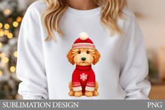 Christmas Dog T-Shirt Design. Christmas Sublimation Product Image 1