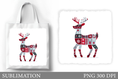 Christmas Deer Tote Bag. Christmas Tote Bag Sublimation Product Image 1