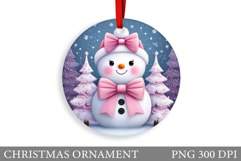 Snowman Christmas Ornament. Snowman Ornament Design Product Image 1