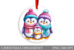 Cute Penguin Christmas Ornament. Christmas Ornament Design Product Image 1