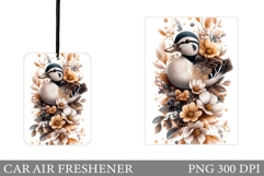 Cute Duck Car Air Freshener Design. Cute Duck Sublimation Product Image 1