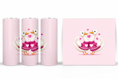 Valentines Goose Tumbler. Valentines Tumbler Sublimation Product Image 2