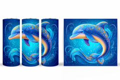 Dolphin Tumbler Design. Cute Dolphin Tumbler Sublimation Product Image 2
