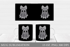 Cute Ghost Mug Design. Halloween Mug Sublimation Product Image 1