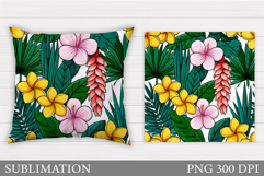 Flowers Pillow Design. Floral Pillow Sublimation Product Image 1