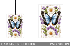 Butterfly Car Air Freshener. Car Air Freshener Sublimation Product Image 1