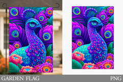 Peacock Garden Flag Design. Peacock Sublimation Product Image 1