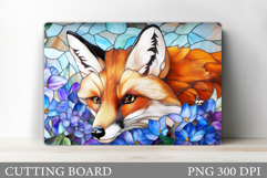 Fox Cutting Board Design. Cute Fox Sublimation Product Image 1