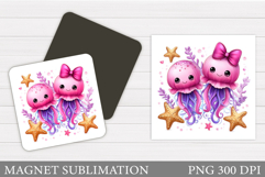 Jellyfish Magnet Sublimation. Jellyfish Sublimation Product Image 1