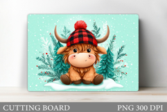Christmas Cow Cutting Board. Christmas Cutting Board Product Image 1
