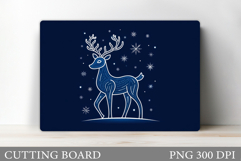 Reindeer Cutting Board. Christmas Cutting Board Design Product Image 1