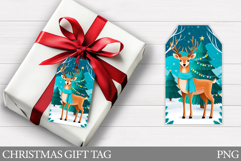 Christmas Deer Gift Tag . Christmas Gift Tag Printable Product Image 1