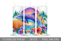 Dolphin Tumbler Design. Sea Tumbler Sublimation Product Image 1