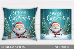 Santa Claus Pillow Design. Christmas Pillow Sublimation Product Image 1