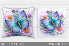 Butterfly Pillow Sublimation. Butterfly Sublimation Product Image 1