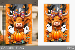 Halloween Cow Kitchen Towel. Halloween Cow Sublimation Product Image 1