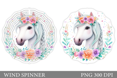 Cute Horse Wind Spinner Design. Horse Sublimation Product Image 1