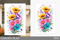 Wildflowers Garden Flag. Summer Garden Flag Design Product Image 1