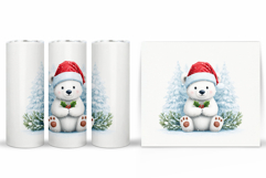 Polar Bear Tumbler Design. Christmas Tumbler Sublimation Product Image 2