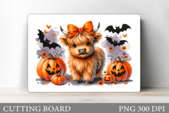 Highland Cow Cutting Board. Halloween Cutting Board Design Product Image 1