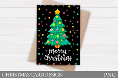 Christmas Card Printable. Christmas Tree Card Design Product Image 1