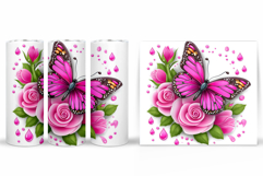 Butterfly Tumbler Design. Butterfly Tumbler Sublimation Product Image 2
