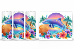Dolphin Tumbler Design. Sea Tumbler Sublimation Product Image 2