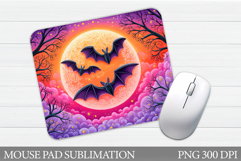 Bat Mouse Pad Design. Halloween Mouse Pad Sublimation Product Image 1