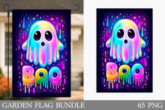 Ghost Garden Flag Sublimation. Halloween Garden Flag Design Product Image 1