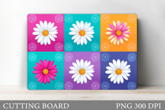 Daisy Flowers Cutting Board. Flowers Kitchen Cutting Design Product Image 1
