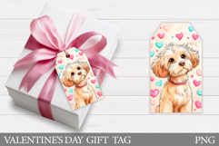 Valentines Dog Gift Tag Design. Valentine Gift Tag Printable Product Image 1