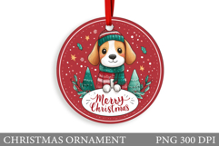 Cute Dog Christmas Ornament. Winter Dog Christmas Ornament Product Image 1