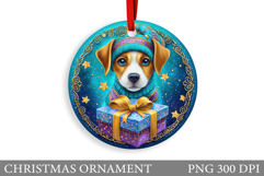 Cute Dog Christmas Ornament. Christmas Ornament Design Product Image 1