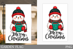 Cute Snowman Garden Flag. Christmas Garden Flag Sublimation Product Image 1