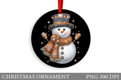 Snowman Christmas Ornament. Snowman Ornament Design Product Image 1