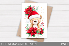Christmas Bear Card Design. Christmas Card Printable Product Image 1