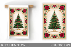 Christmas Tree Kitchen Towel. Christmas Kitchen Towel Design Product Image 1
