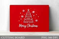 Merry Christmas Cutting Board. Christmas Tree Cutting Board Product Image 1