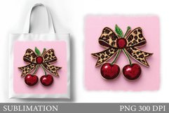 Cherry Sublimation. Cherry Tote Bag Design Product Image 1