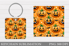 Halloween Pumpkin Keychain. Halloween Keychain Design Product Image 1