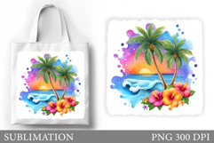 Sea Tote Bag Sublimation. Summer Tote Bag Design Product Image 1